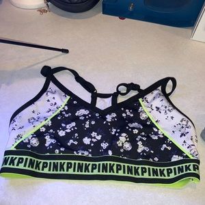 pink sports bra